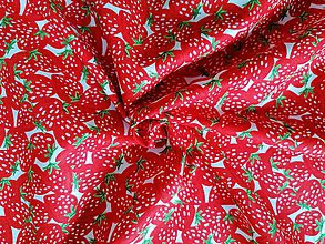 Textil - Bavlnená látka Farm Fresh - Jahôdky - 12214976_