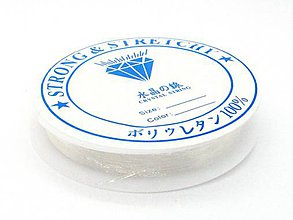 Galantéria - Elastický silikónový vlasec - pruženka 0,4mm /A0001/ - 12216523_