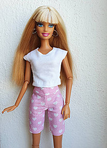 Hračky - Biele tričko pre Barbie - 12217034_