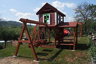 Nábytok - Detské drevené ihrisko - 12214913_