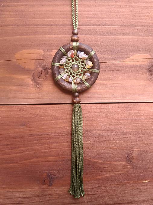 Dekorácie - WOOD mandala sústredenia a odvahy - 12215599_
