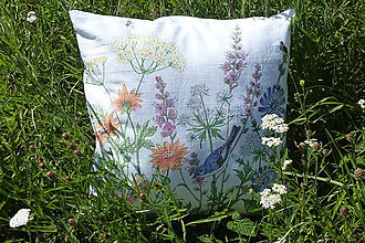 Úžitkový textil - Vankúš Lúčne kvety - 12217891_