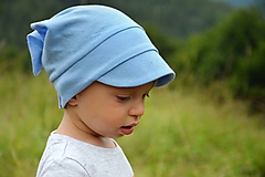 Detské čiapky - Letná vzdušná šatka modrá - 12219674_