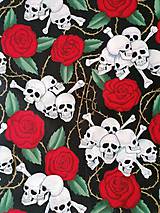 Textil - Bavlnená látka Roses and Sculls - 12221002_