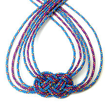Náhrdelníky - Uzlíkový náhrdelník_modro-fialový - 12220689_