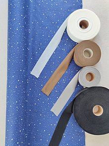 Textil - VLNIENKA výroba na mieru 100 % bavlna potlačená HVIEZDIČKY modré - 12220735_