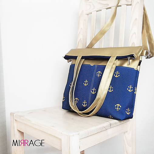 Kabelky - Alexa n.2 gold & navy - 12221439_