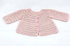Detské oblečenie - Ružový svetrík pre novorodenca BAVLNA - 12221788_