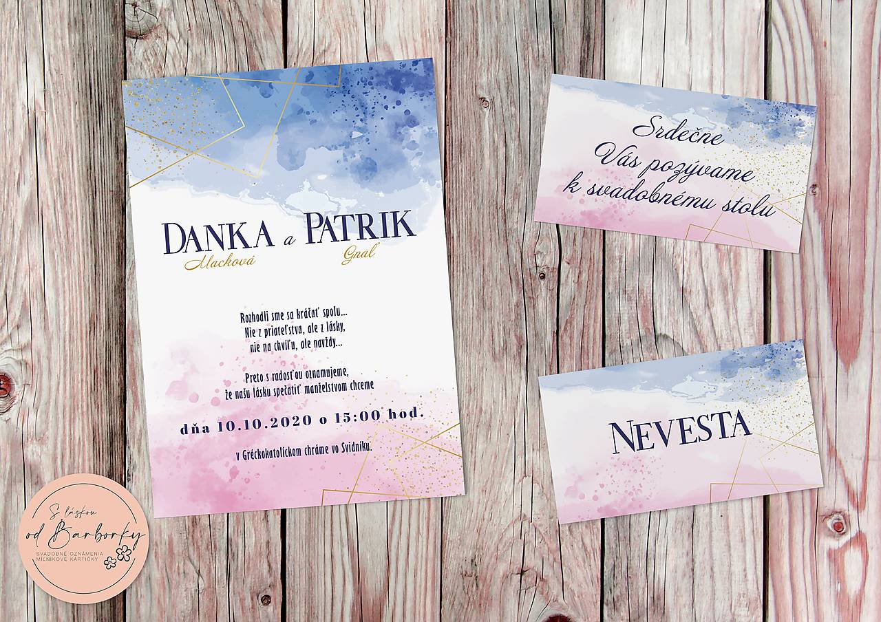 Svadobné oznámenie #23 (Menu karta (700x500 mm))