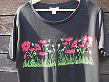 Topy, tričká, tielka - Maky makové-tričko -ručne maľované - 12224757_