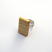 Prstene - Presteň s dreveným očkom - jaseňový - 12223900_