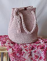 Kabelka/taška z kvalitných šnúr Gabi Elegant - vyskladaj si kabelku  (Kabelka/taška z kvalitných šnúr Gabi Elegant - vyskladaj si kabelku - púdrová ružová)