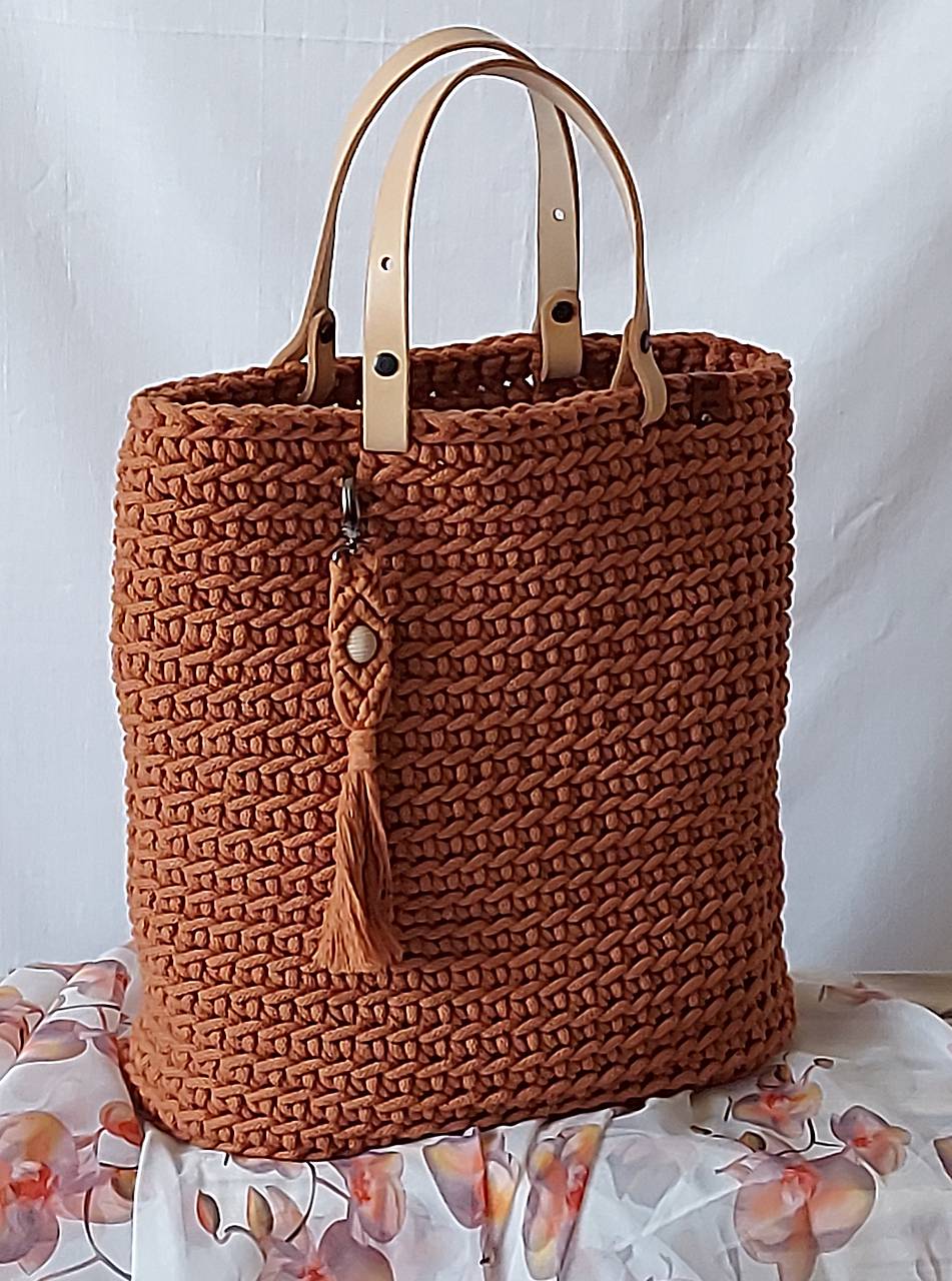 Kabelka/taška z kvalitných šnúr Gabi Exclusive - vyskladaj si kabelku (Kabelka/taška z kvalitných šnúr Gabi Exclusive - vyskladaj si kabelku - terracotta)