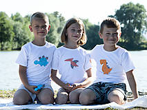 Detské oblečenie - tričko DINO - ORANŽOVÝ -  TYRANOSAURUS (dlhý/krátky rukáv) - 12228489_
