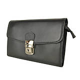 Pánske tašky - Kožená taška, viacúčelové púzdro v čiernej farbe - 12228435_