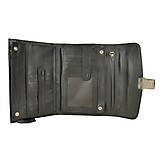 Pánske tašky - Kožená taška, viacúčelové púzdro v čiernej farbe - 12228436_