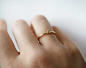 Prstene - Moderní prstýnek Liana GOLD - 12228457_