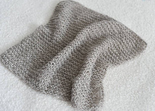 Detský textil - Pletená vzorovaná podložka na fotenie novorodencov a bábätiek (Podložka šedobéžová) - 12229321_