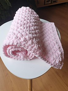 Detský textil - Heboučká "bublinková" žinylková deka pro miminko - růžová - 12229179_