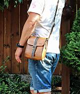 Pánske tašky - Pánska brašňa Antique leather messenger - 12232102_