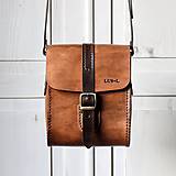 Pánske tašky - Pánska brašňa Antique leather messenger - 12232529_