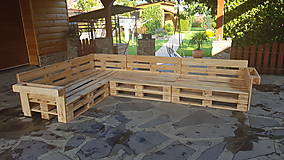 Nábytok - Sedenie z paletového dreva - 12234157_