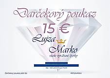 Darčekové poukážky - Darčekový poukaz 15€ - 12235417_