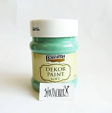 Farby-laky - Dekor paint soft chalky, 230 ml, kriedová farba (tyrkysová zelená) - 12241128_