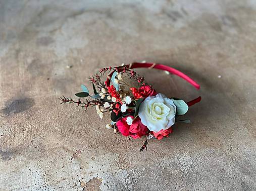 Kvetinová čelenka "vášňou odetá" - výpredaj z 18€