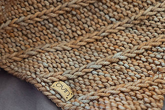 Detský textil - Baby deka LEYA, do kočíka či postieľky, 100% merino (Béžová - tehlová ako set LEYA) - 12242552_