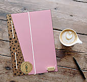 Papiernictvo - MADEBOOK zošit A5 - RETRO ružový - 12246577_