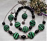 Sady šperkov - Zebra v zelenom - 12247751_