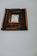 Rámiky - Drevený rám zo starého dreva so sušenými kvietkami. - 12247605_