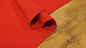 Textil - Úplet - Červená - cena za 10 cm - 12252173_