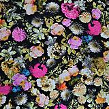 Textil - Farebné kvety digitálny tisk plátno - 12250341_