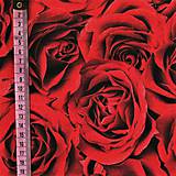 Textil - Kvety rose digitálny tisk plátno - 12250408_