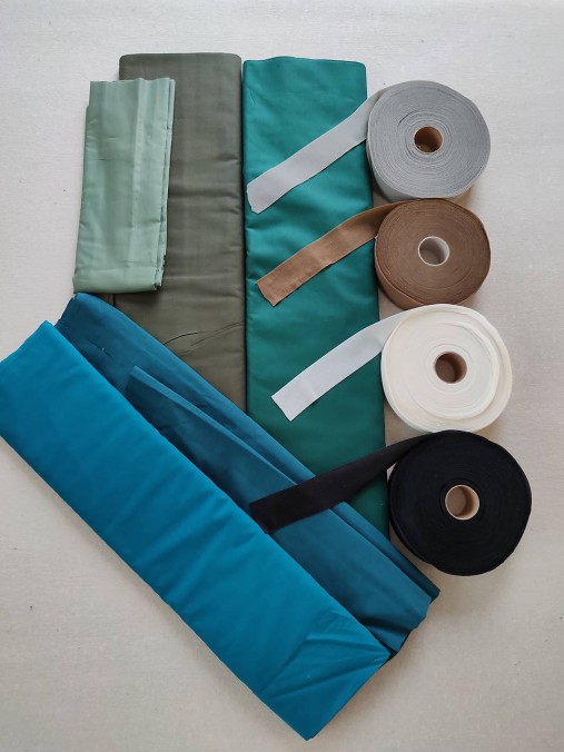 Textil - VLNIENKA výroba na mieru 100 % bavlna deky / podložky/  GREENER / Khaki / Petrol Green / Petrol blue/ Zafír/ Olivová  - 12253606_