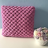 Úžitkový textil - fialkovo-ružový vankúš - z Alize Puffy - 12254723_