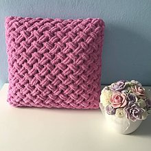 Úžitkový textil - fialkovo-ružový vankúš - z Alize Puffy - 12254723_