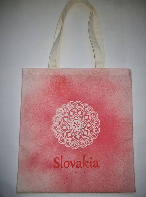Nákupné tašky - Plátená maľovaná taška Slovakia - 12253160_