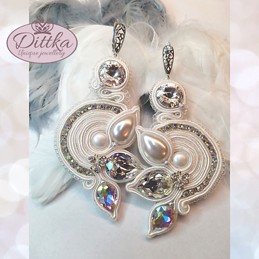 Náušnice - Amália, šujtášové náušnice - 12254069_