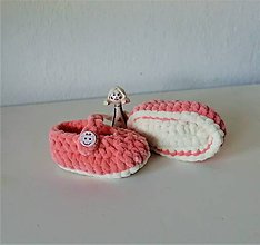 Detské topánky - Sandálky -capačky dvojfarebné (Oranžová) - 12258912_