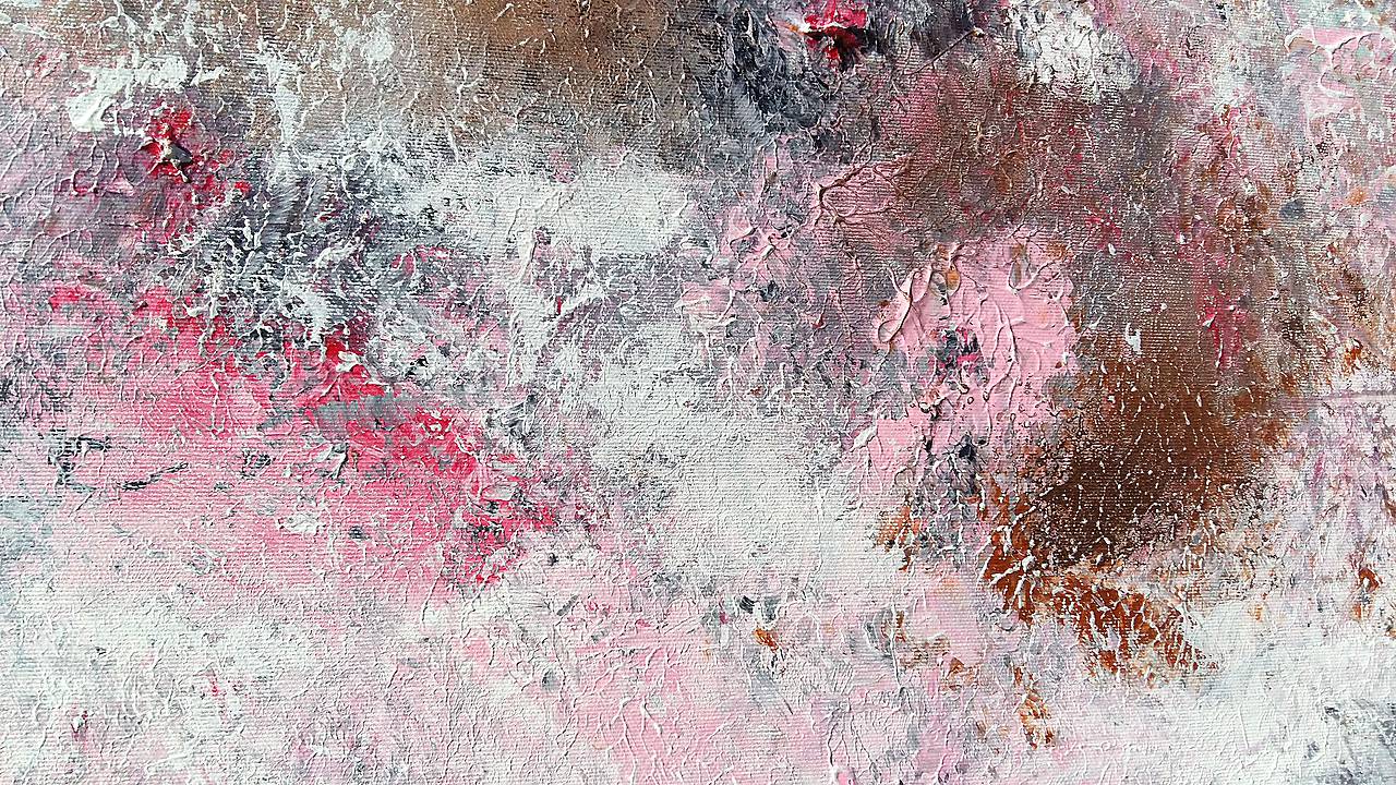 Pink garden, 150x120, abstraktný obraz