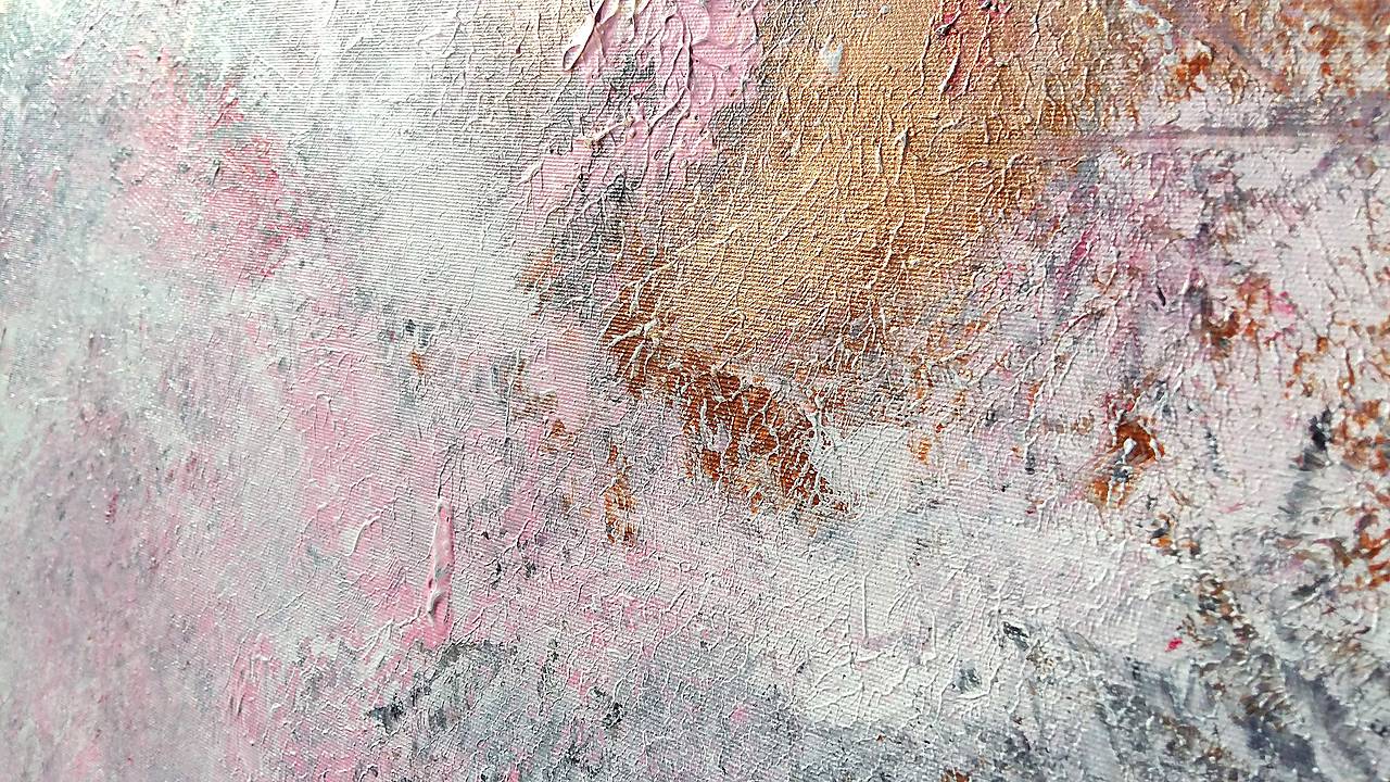 Pink garden, 150x120, abstraktný obraz