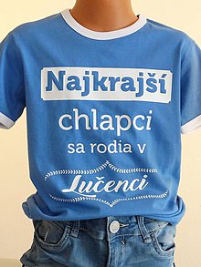 Topy, tričká, tielka - Detské modré "Najkrajší chlapci" - 12260115_