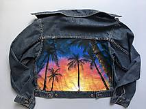 Bundy a kabáty - Ručne maľovaná bunda "California Sunset" - 12259977_