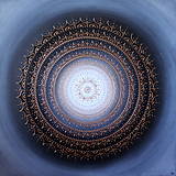 Obrazy - Mandala KVET ŠŤASTIA BIELY (sivý podklad) 100 x 100 - 12264417_