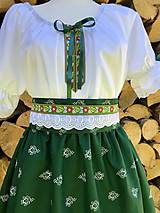 Šaty - Folklórny dámsky kroj zelený - 12263063_