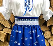 Opasky - Folklórny opasok modrý - 12263522_