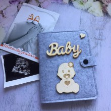 Iné tašky - Obal na tehotenský preukaz, doklady dieťatka - SVETLOSIVÝ (Svetlosivý 9) - 12265363_